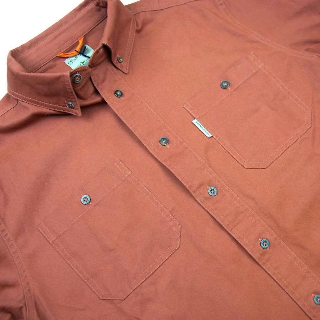 Over Under Men's South Platte Canvas Long Sleeve Shirt In Redwood 2