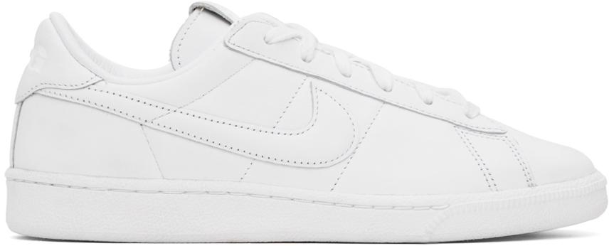 Black Comme des Garçons White Nike Edition Tennis Classic Sneakers