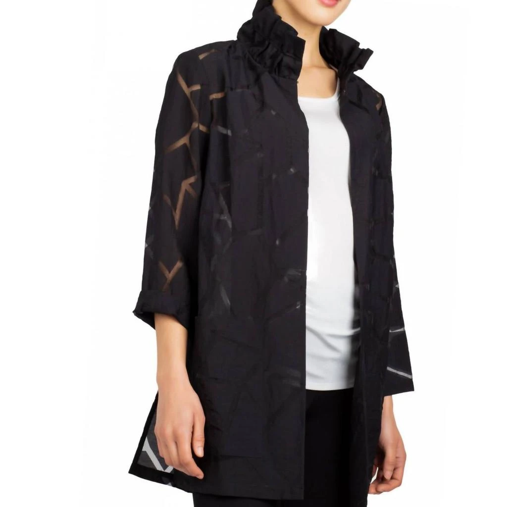berek Octagon Burnout Jacket In Black 1