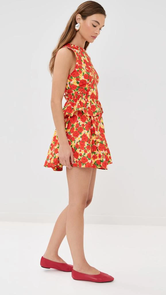 Kika Vargas Gabriela Dress Red Rose Cotton 3