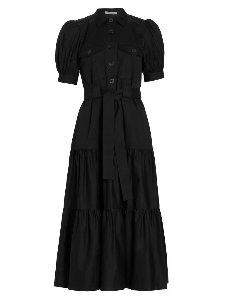Derek Lam Buffy Poplin Utility Fit & Flare Midi-Dress 1