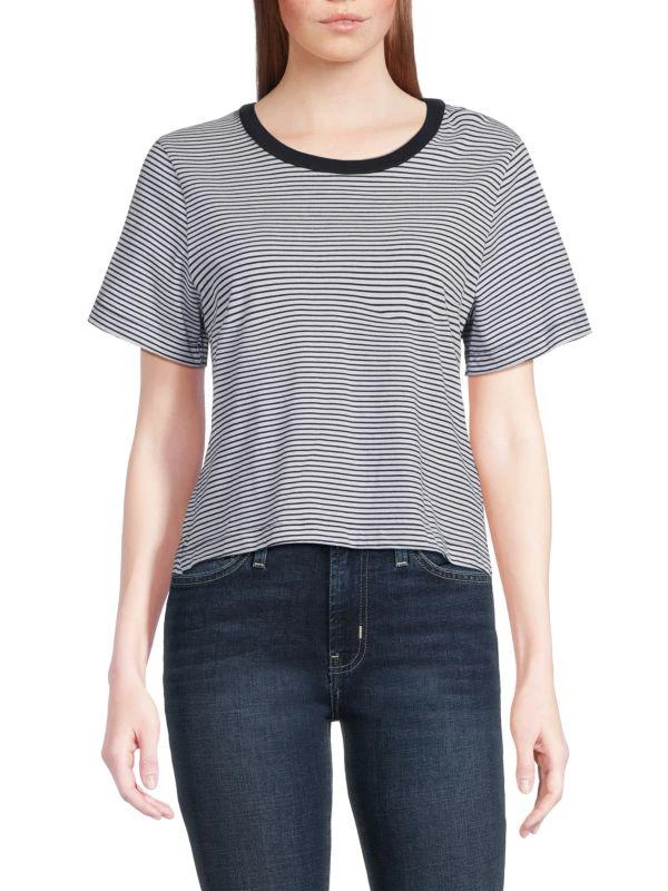 A.L.C. Julia Striped Cotton T-Shirt 1
