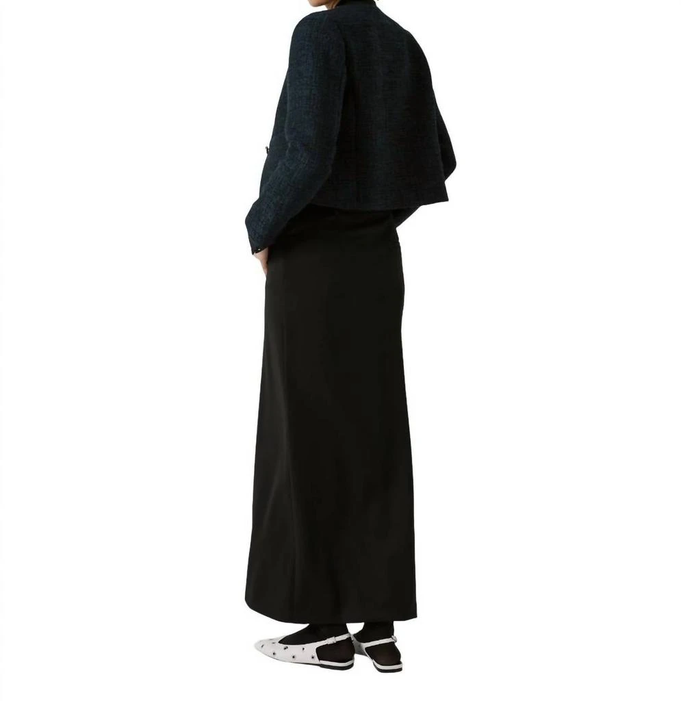 BEATRICE B Beatrice .B - Long Pencil Wool Twill Skirt 2
