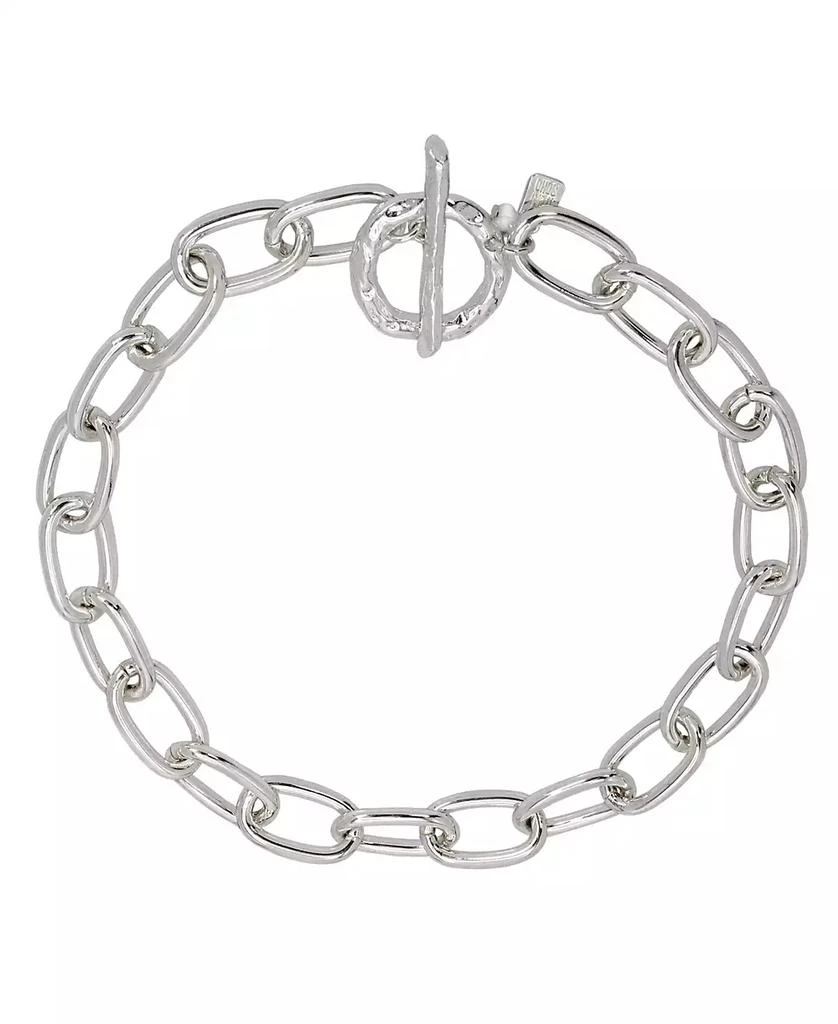 Robert Lee Morris Silver Textured Chain Collar Necklace 1