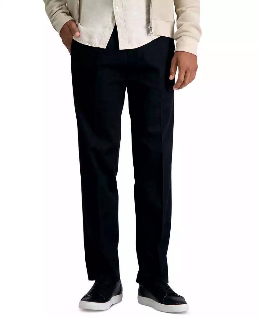 Haggar Men’s Premium No Iron Khaki Straight-Fit Stretch Flat-Front Pants