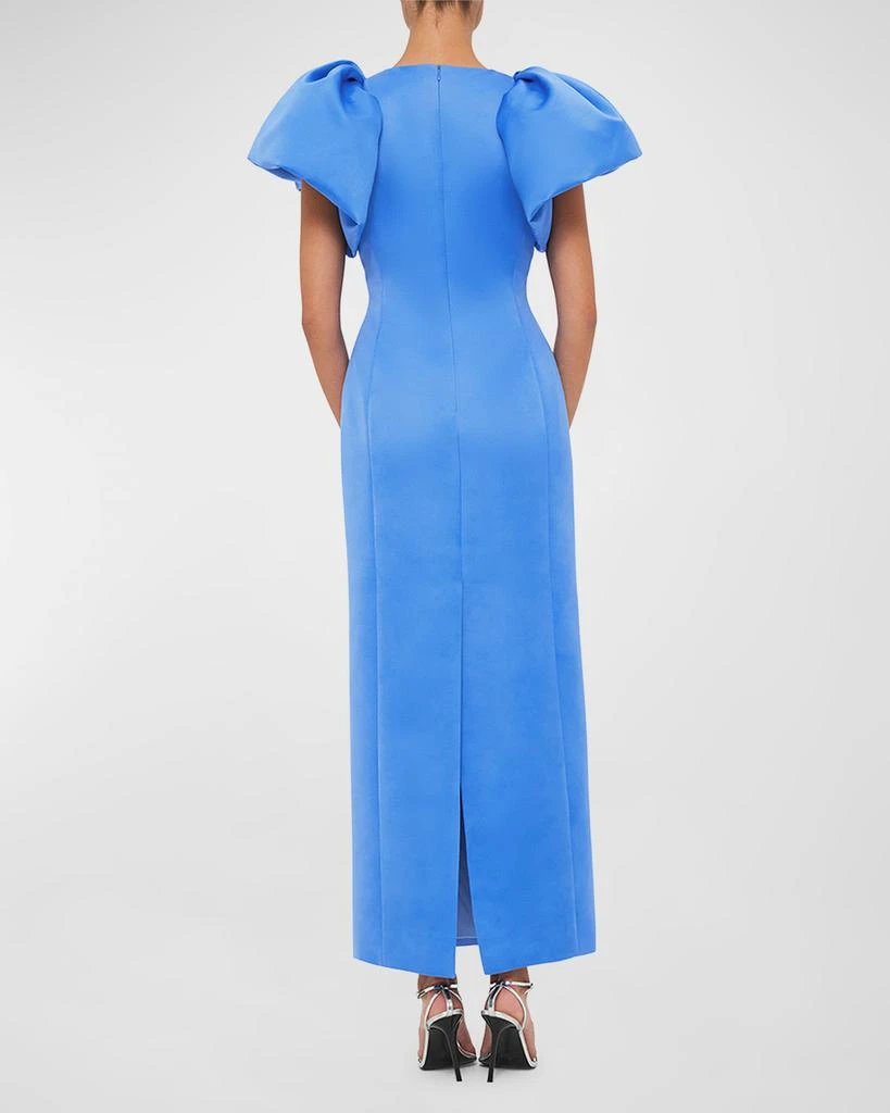 LEO LIN Lucinda Puff-Sleeve Column Maxi Dress 3