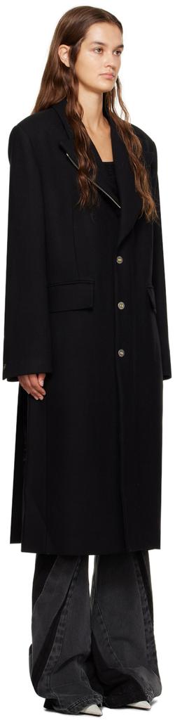 Dion Lee Black Arrow Lapel Coat