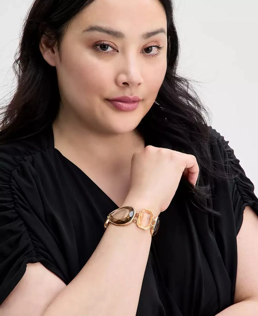 INC International Gold-Tone Mixed Stone Statement Flex Bracelet, Exclusively at Macy's 2