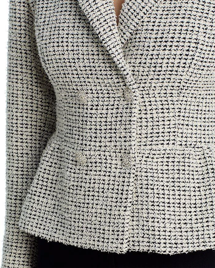 AQUA Tweed Flounce Blazer - Exclusive 6