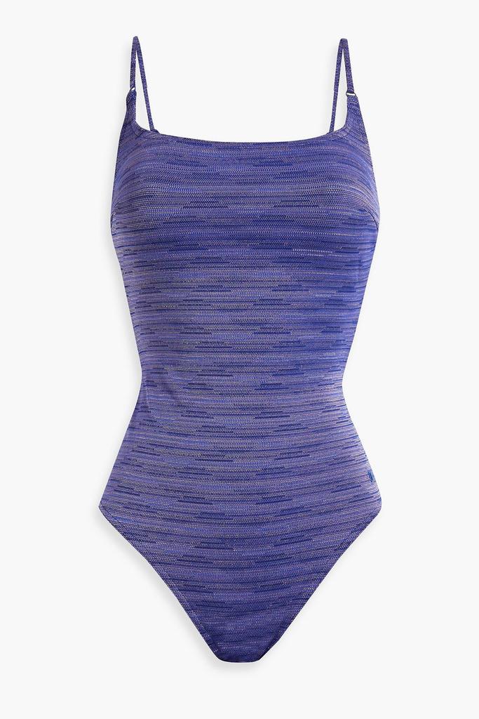 Zimmermann Metallic stretch-jacquard swimsuit