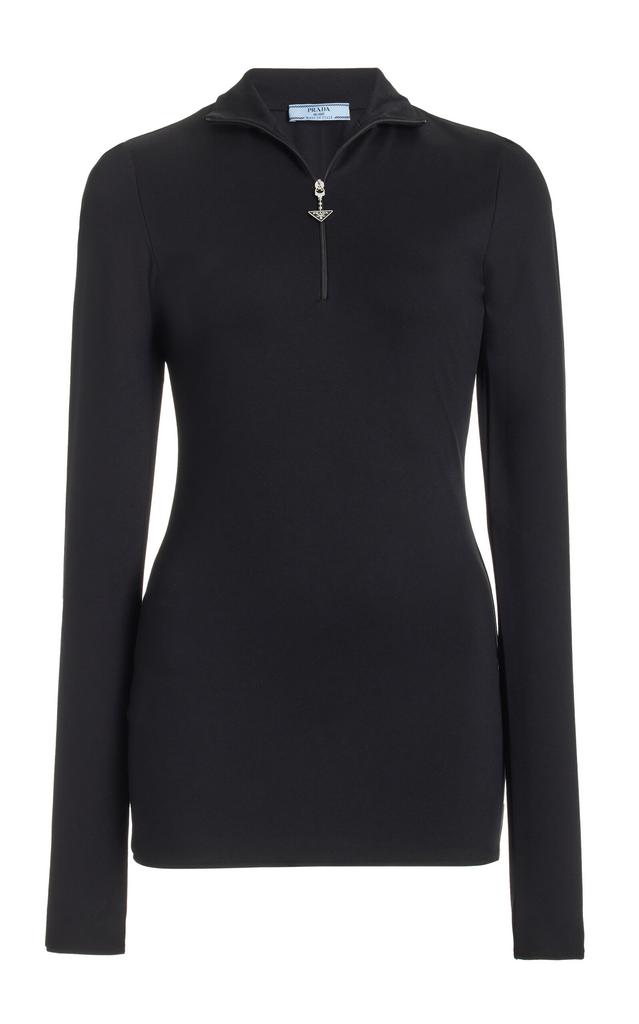 【送料&関税込】Prada Black Jersey Top Prada Black ribbed jersey crop top | TheDoubleF