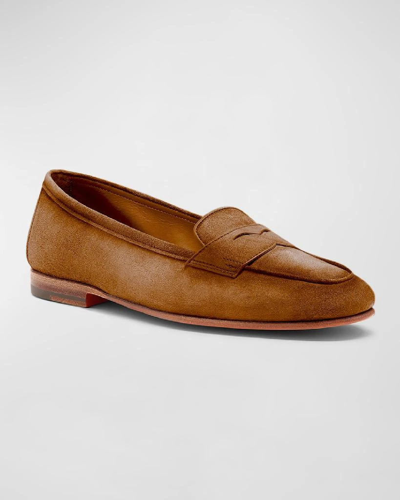 Santoni Carla Suede Penny Loafers 2