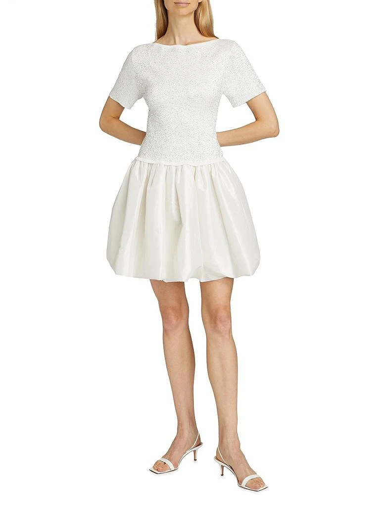 SIMKHAI Kenz Sequin Knit Combo Minidress 2