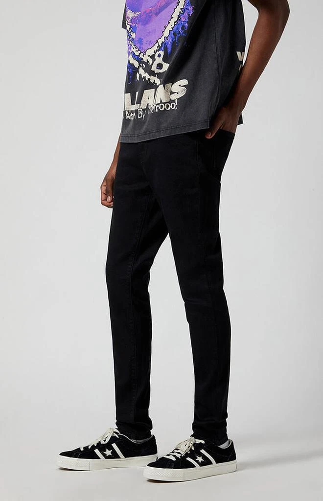 PacSun High Stretch Black Stacked Skinny Jeans 3