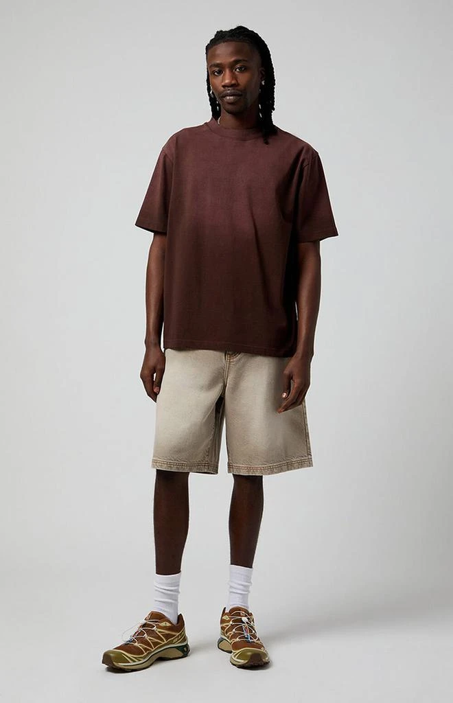 PacSun Khaki Baggy Denim Shorts 2