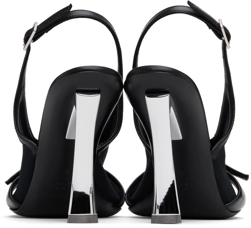 Acne Studios Black Mesh Slingback Heels 2