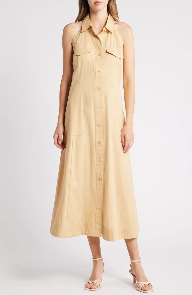 Halogen Sleeveless Maxi Shirtdress 1