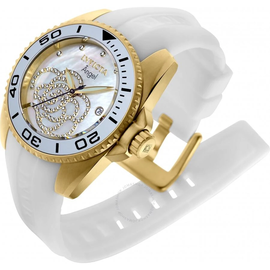 Invicta Invicta Angel Mother of Pearl Dial White Rubber Ladies Watch 0488 2