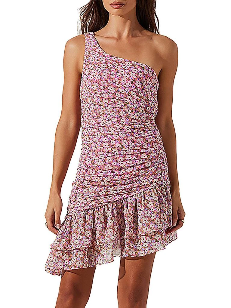 astr bodycon dress ASTR the Label | Embellished Bow Detail Mini Dress in Wine main image 1