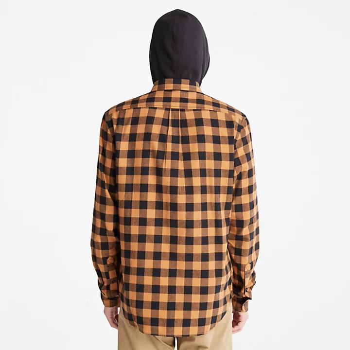 Timberland Nashua River Flannel Check Shirt for Men in Blue/Yellow