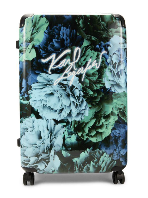 Karl Lagerfeld Paris Carribean 28-Inch Floral Hardside Spinner Suitcase