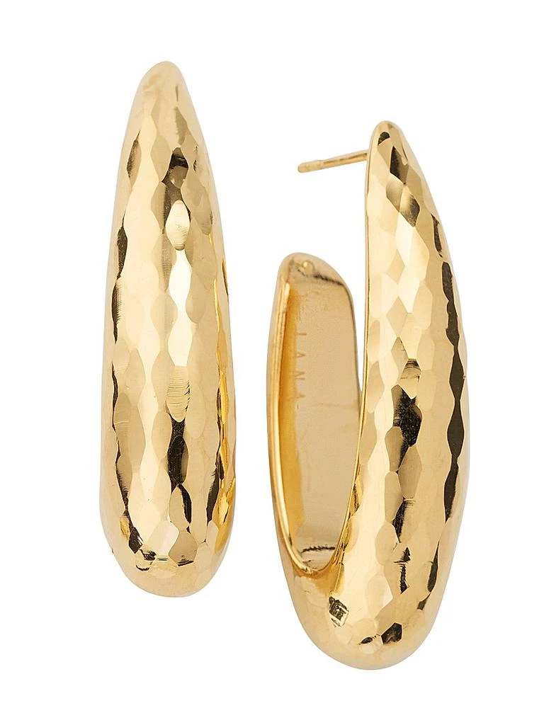 LANA Disco 14K Yellow Gold Elongated Hoops 1