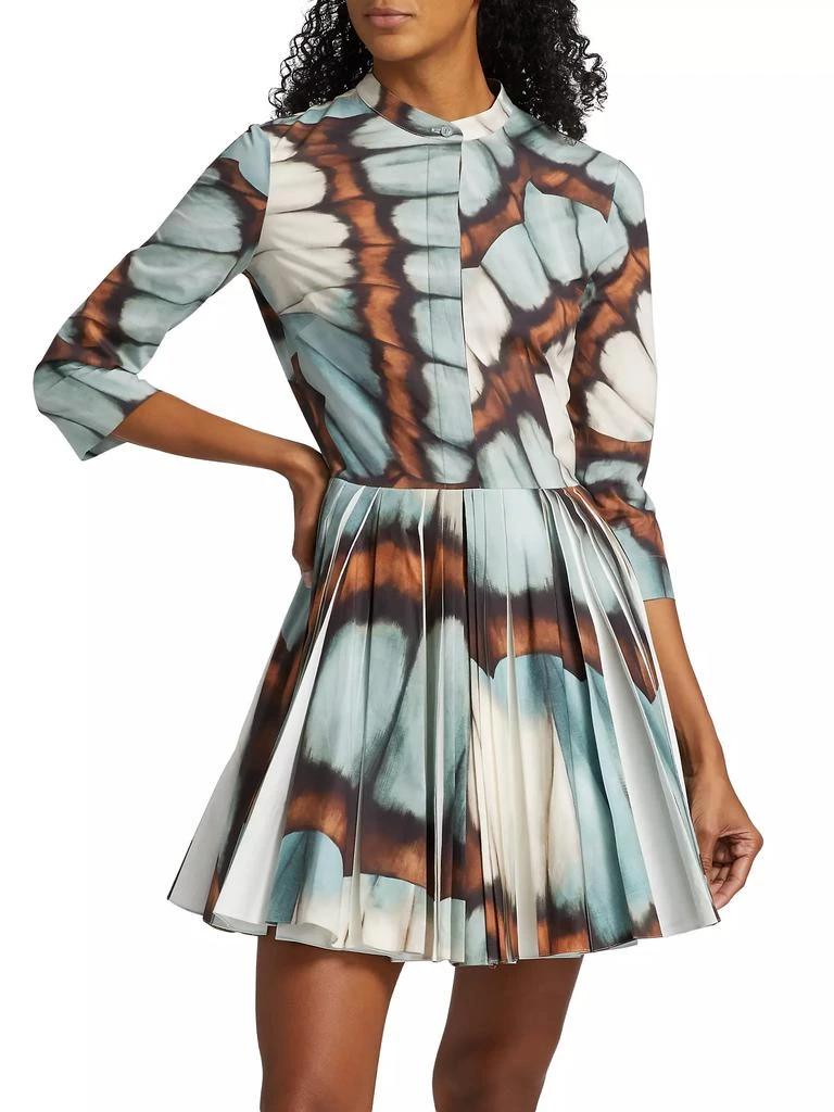 Oscar de la Renta Butterfly Belted Mini Shirtdress 6