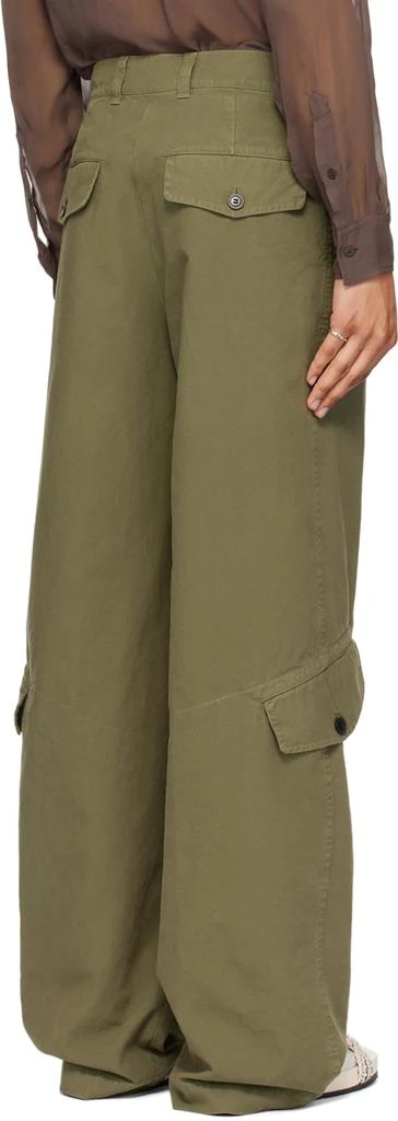 Dries Van Noten Khaki Loose-Fit Cargo pants 3