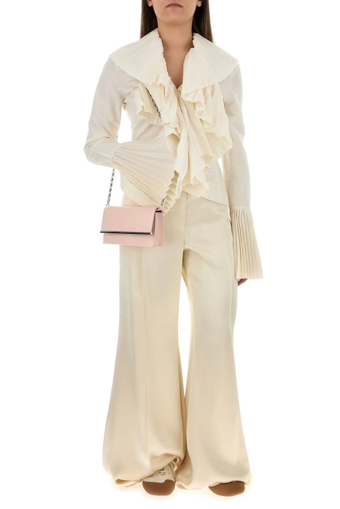 Alexander McQueen Ivory wover paper blend blouse 6