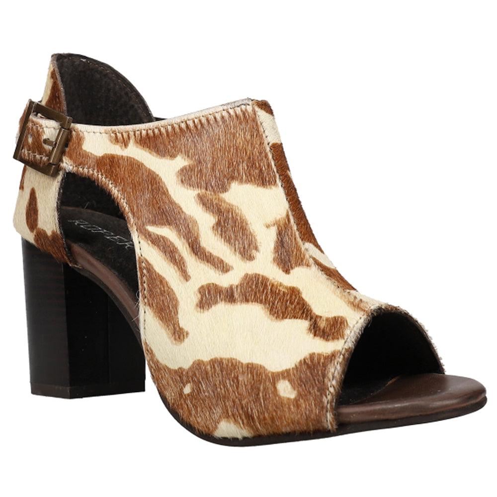Roper Mika Cow Peep Toe Shootie Pumps