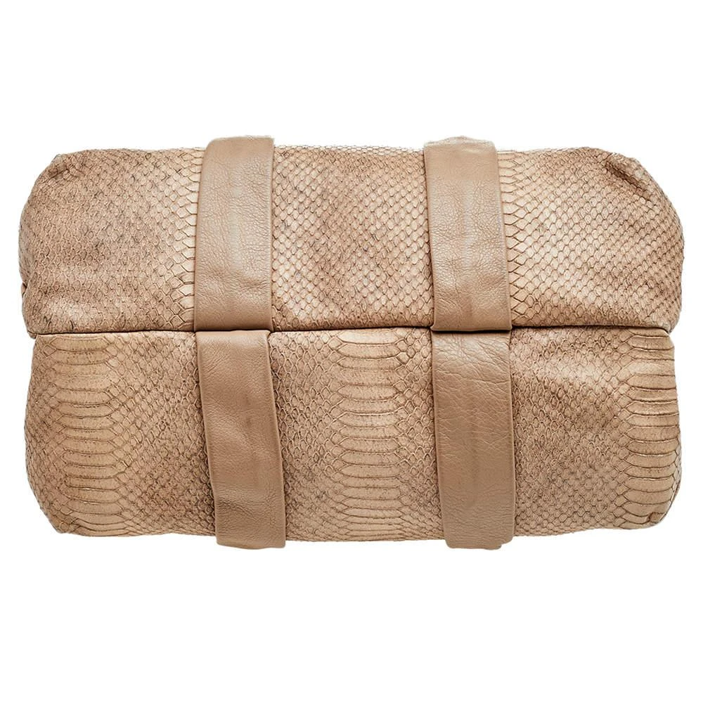 Furla Furla Beige Python Embossed Leather Shoulder Bag 6