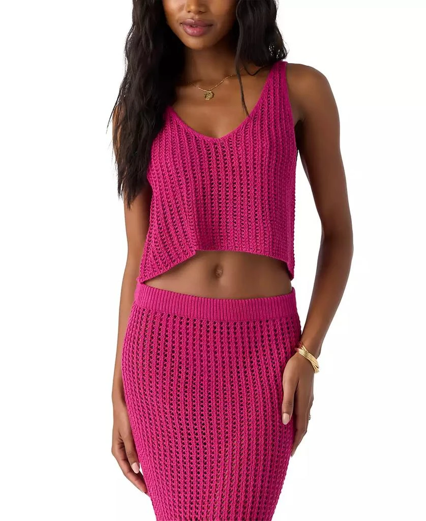 O'Neill Juniors' Cropped Crochet Tank Top Cover-Up 3