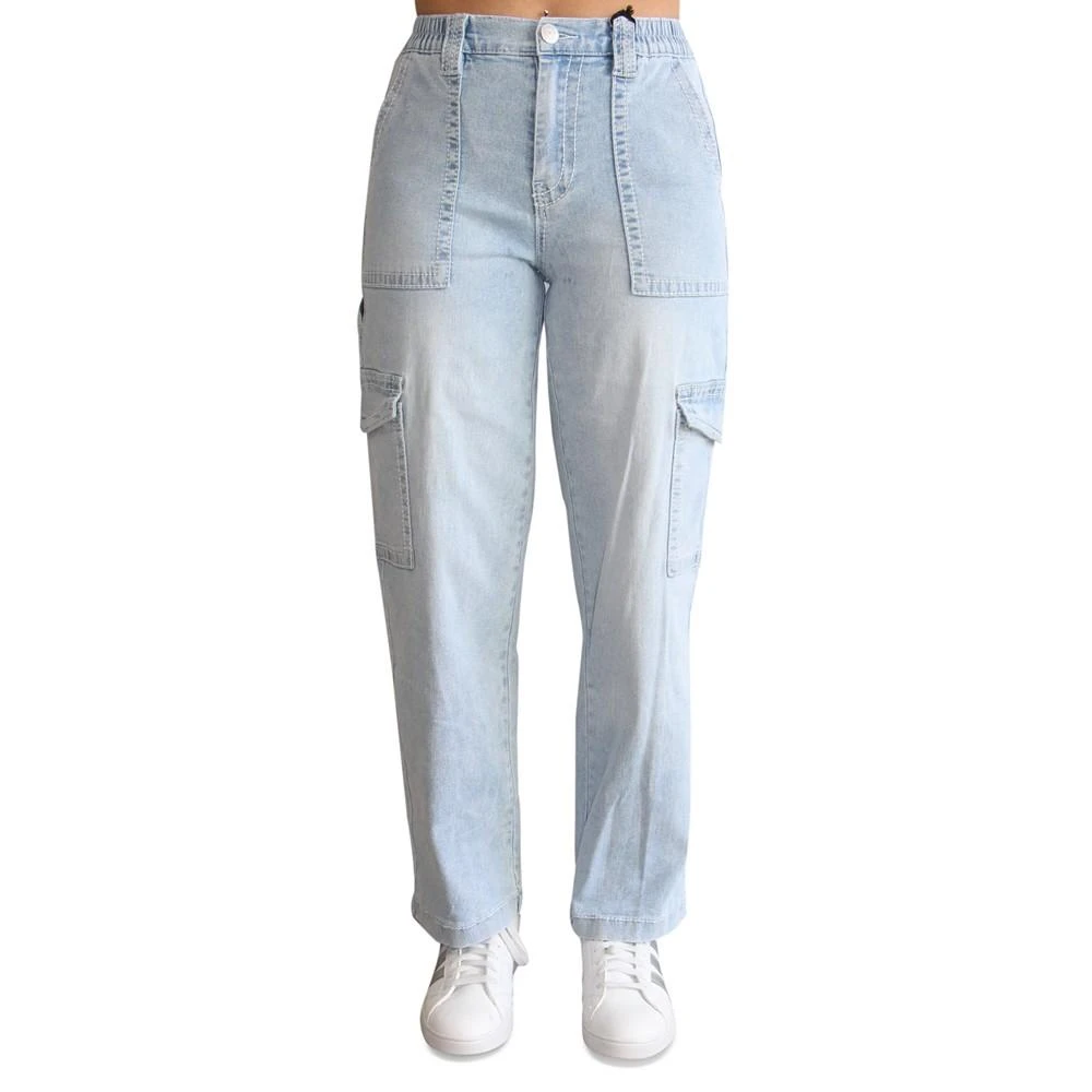 Almost Famous Crave Fame Juniors' High-Rise Heavy Stitch Cargo Jeans 1
