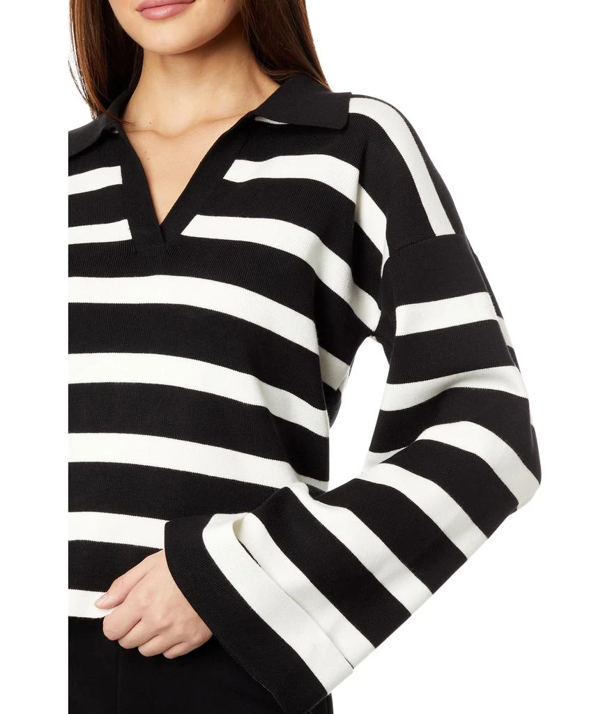 English Factory Striped Collared Cropped Sweater 3