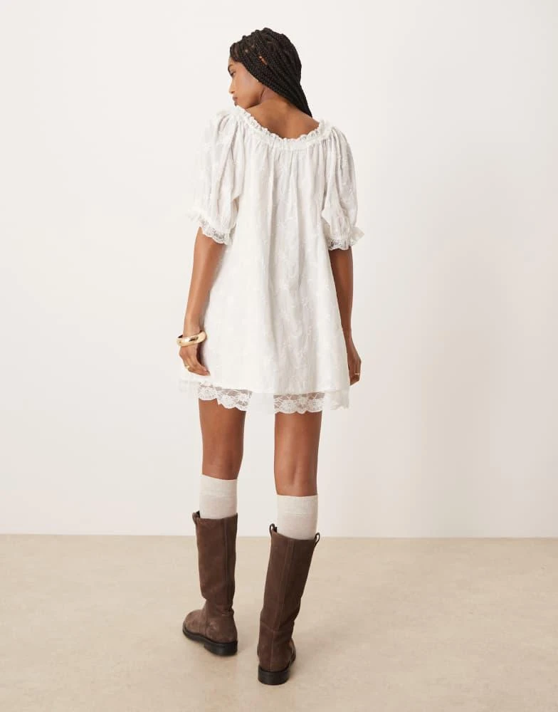 Free People Free People juno mini lace babydoll dress in tea combo - Dresses  & Skirts - Free Shipping - BeyondStyle