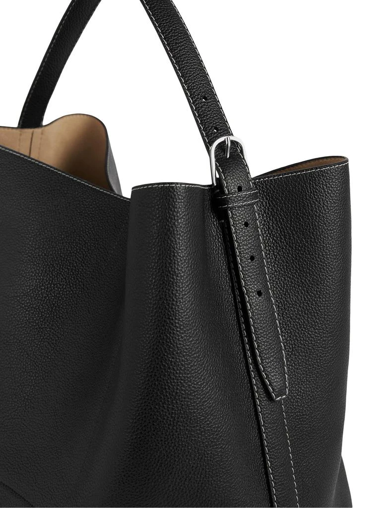 Totême BELTED TOTE BAG IN HAMMERED CALFSKIN 6