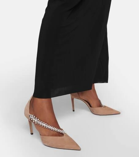 Jimmy Choo Bee 85 embellished suede pumps 4
