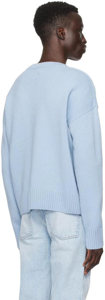 AMI Paris Blue Cropped Sweater 3