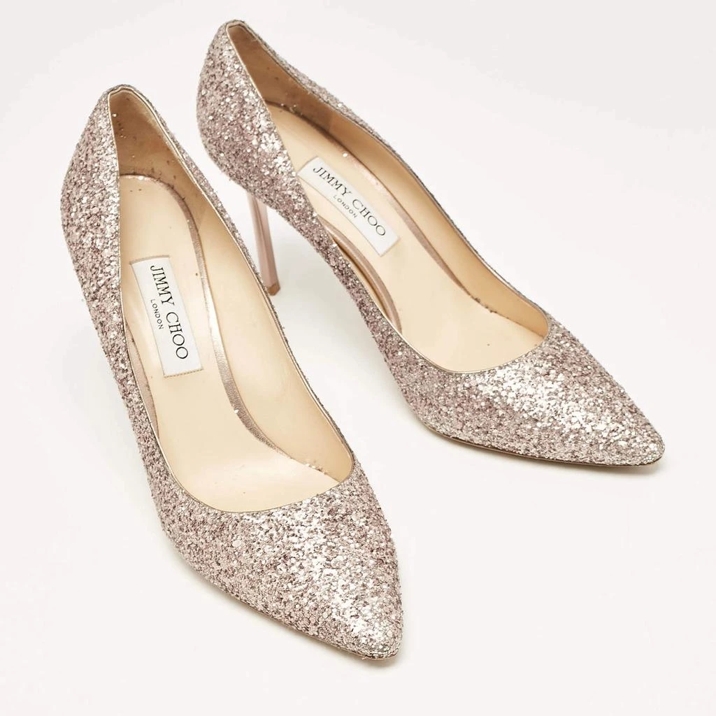 Jimmy Choo Jimmy Choo Rose Gold Glitter Romy Pumps Size 42 4