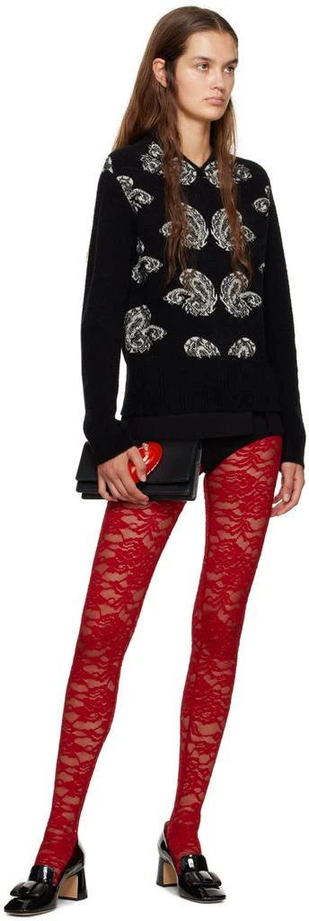 Puppets and Puppets Black & White Paisley Sweater 4