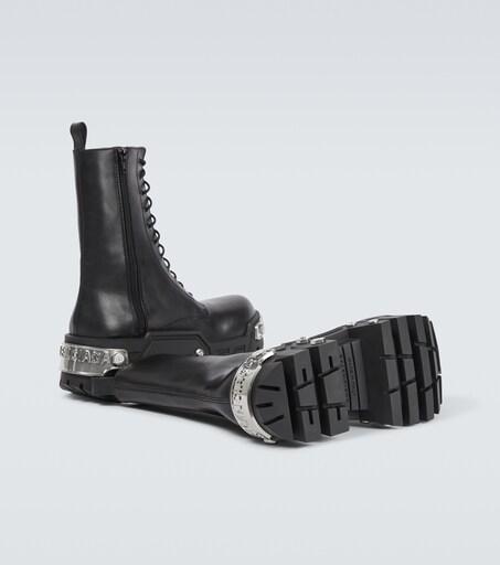 Balenciaga Bulldozer leather lace-up boots - Boots - Compare