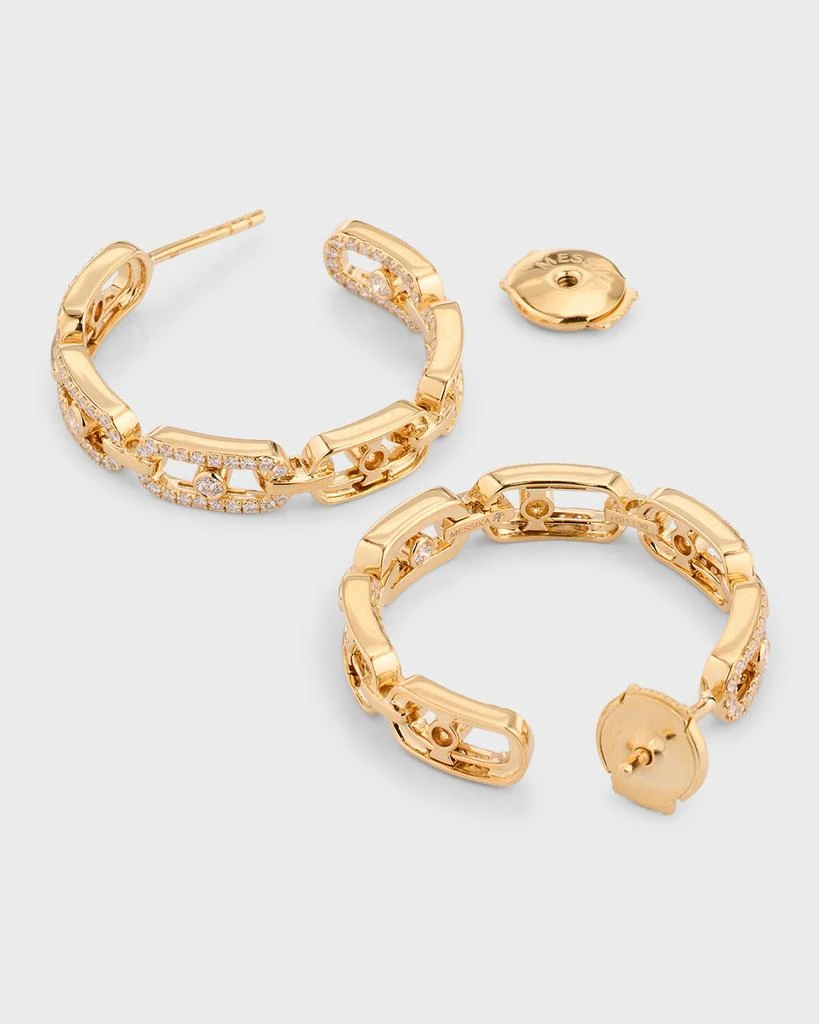 Messika MOVE LINK 18K YELLOW GOLD DIAMOND HOOP EARRINGS 4