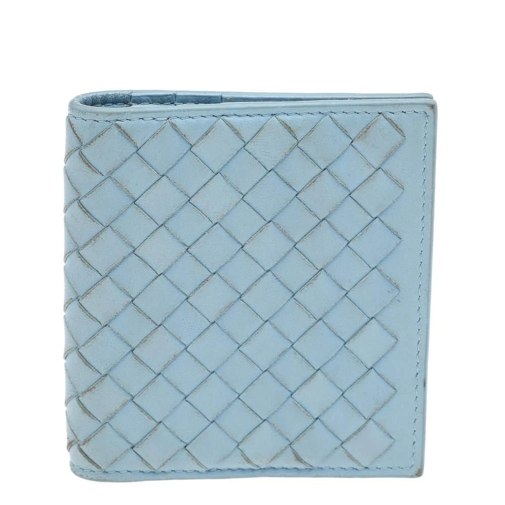 Bottega Veneta Bottega Veneta Light Blue Intrecciato Leather Wallet 1