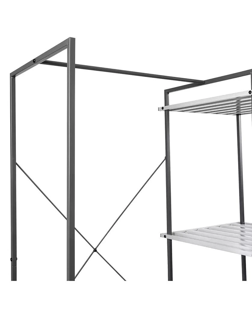 Honey Can Do Freestanding Metal Open Closet Wardrobe 8