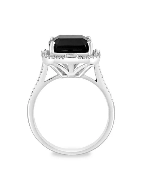 Effy 14K White Gold, Onyx 
0.27 TCW Diamond Ring 3