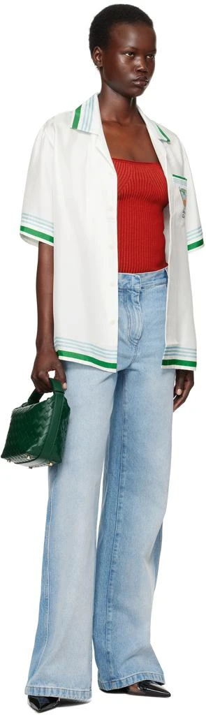 Casablanca White Printed Shirt 4