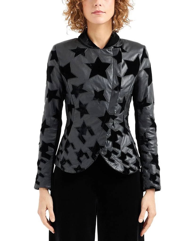 Emporio Armani Velvet Stars Leather Jacket 1