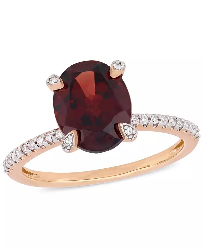 Macy
s Garnet (3 ct.t.w.) and Diamond (1/10 ct.t.w.) Ring in 10k Rose Gold