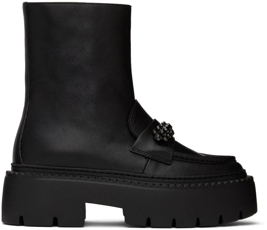 Jimmy Choo Black Bryer Flat Boots 1