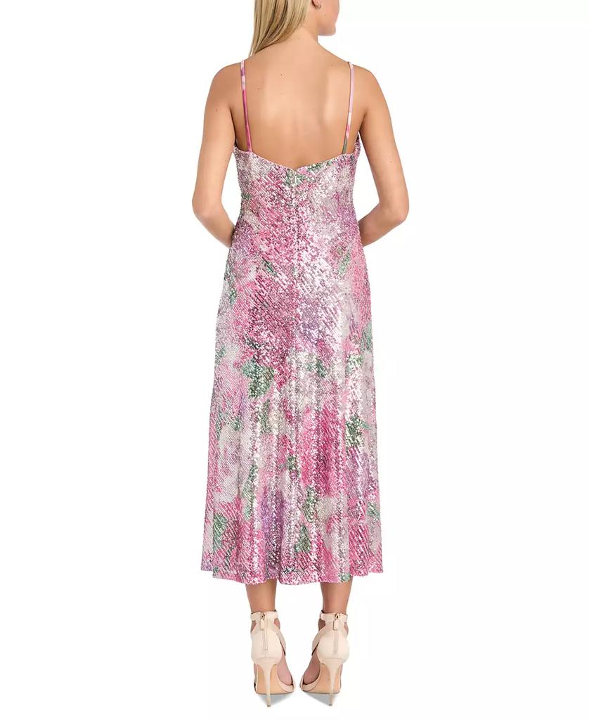 Morgan & Company Juniors' Sequined Empire-Waist Midi Dress